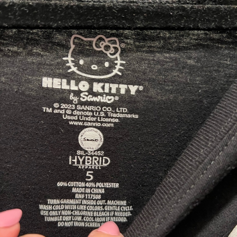 Hello Kitty Black and Red Short Sleeve Tees - Picture 2 of 2